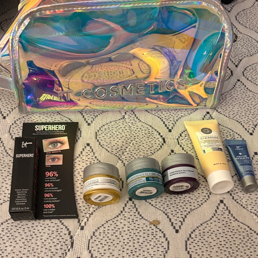 IT Cosmetics Makeup Set with Black, Gold, Blue, and Cream Shades